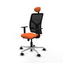 PIQUERAS Y CRESPO Silla de oficina Motilla Naranja y Negro