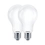 Philips Bombilla Estándar LED E27 8,5W 1055lm 2700K Luz Cálida, 2uds
