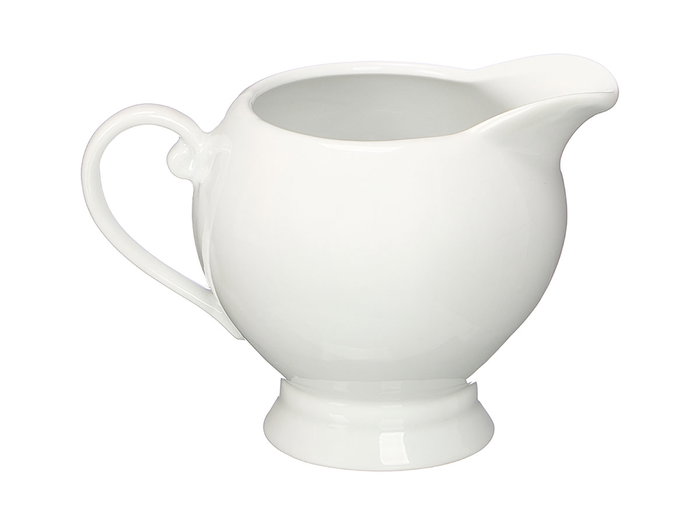 Vessia Lechera o jarrita de porcelana blanca, 350 ml, 13x9.5x9 cm (Set de 36)