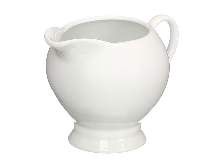 Vessia Lechera o jarrita de porcelana blanca, 350 ml, 13x9.5x9 cm (Set de 36)