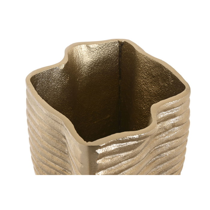 DKD Home Decor Jarrón de Aluminio Abstracto Dorado DKD Home Decor Jarrón de Aluminio Abstracto Dorado