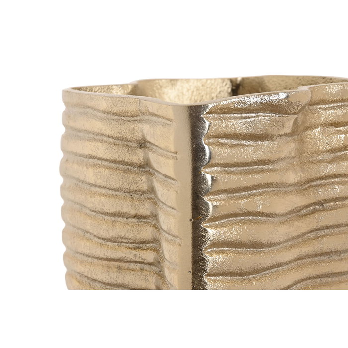 DKD Home Decor Jarrón de Aluminio Abstracto Dorado DKD Home Decor Jarrón de Aluminio Abstracto Dorado