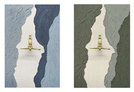 DKD Home Decor Cuadro Moderno Azul Marron Lienzo Resina 3.5 x 120 x 80 cm (2 Unidades)