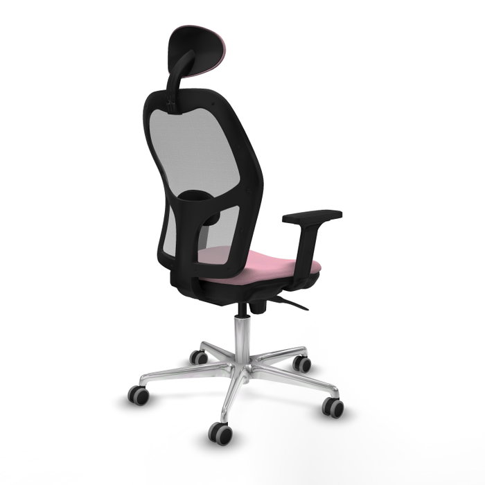PIQUERAS Y CRESPO Silla de oficina Jorquera Rosa y Gris