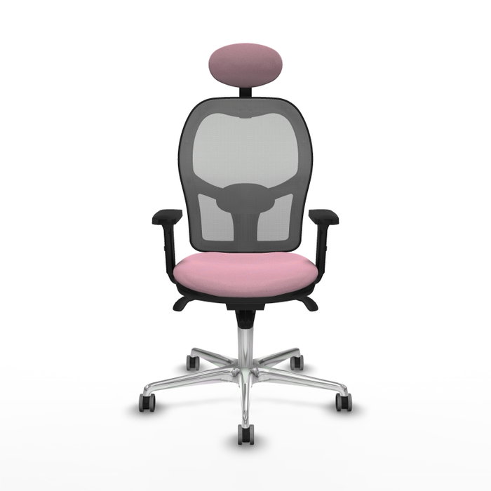 PIQUERAS Y CRESPO Silla de oficina Jorquera Rosa y Gris