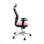 PIQUERAS Y CRESPO Silla de oficina Jorquera Rosa y Gris