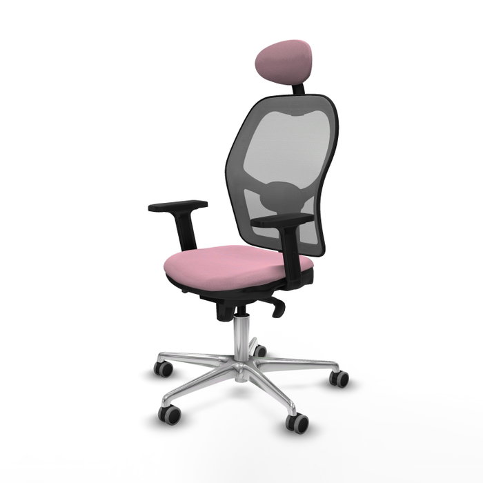 PIQUERAS Y CRESPO Silla de oficina Jorquera Rosa y Gris