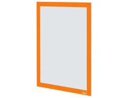 Nobo Marco porta anuncios DIN A4 magnético autoadhesivo, naranja, pack de 2 unidades