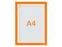 Nobo Marco porta anuncios DIN A4 magnético autoadhesivo, naranja, pack de 2 unidades