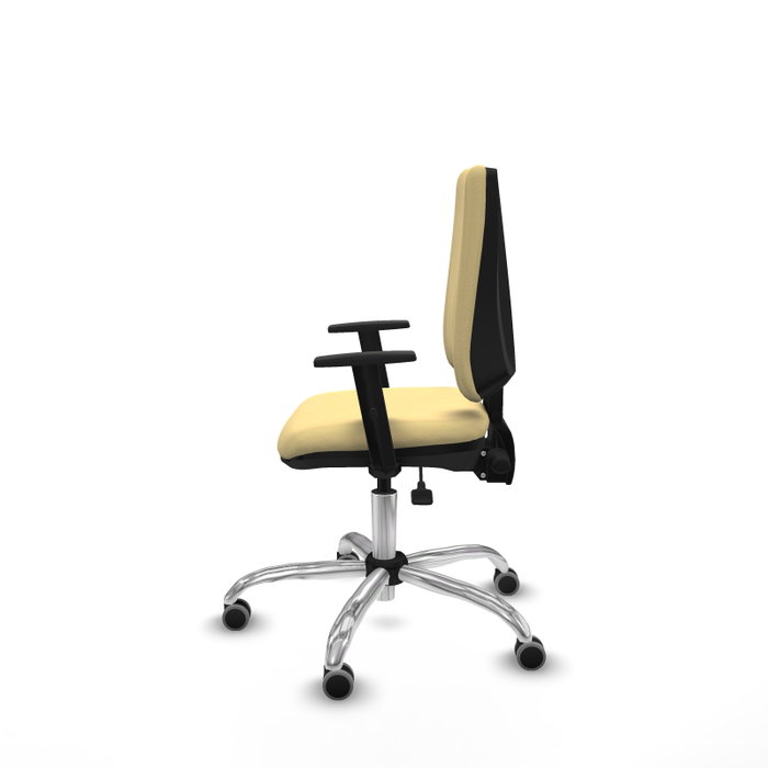 PIQUERAS Y CRESPO Silla de oficina Elche con mecanismo Asincro, Similpiel Crema