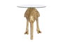 DKD Home Decor Mesita Auxiliar Resina y Cristal Avestruz Dorado