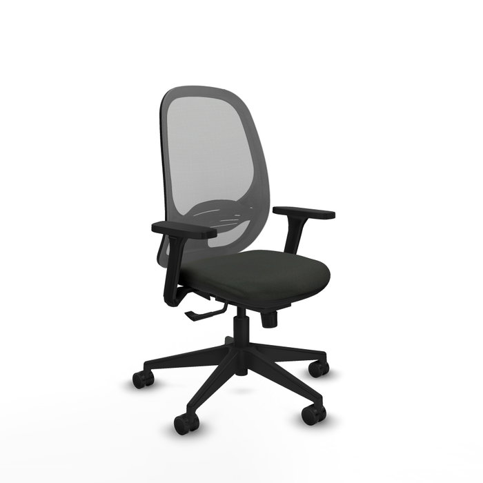 PIQUERAS Y CRESPO Silla de oficina Cilanco con Mecanismo Sincro, Malla Gris y Tela Negra PIQUERAS Y CRESPO Silla de oficina Cilanco con Mecanismo Sincro, Malla Gris y Tela Negra