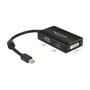 DELOCK Adaptador Mini DisplayPort a 1x VGA + 1x HDMI + 1x DVI Negro