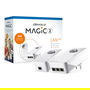 Devolo Magic 2 LAN triple Powerline Starter Kit - Adaptador WiFi por Red Eléctrica, 2400 Mbit/s, 3 Puertos Gigabit LAN, Plug & Play, Blanco