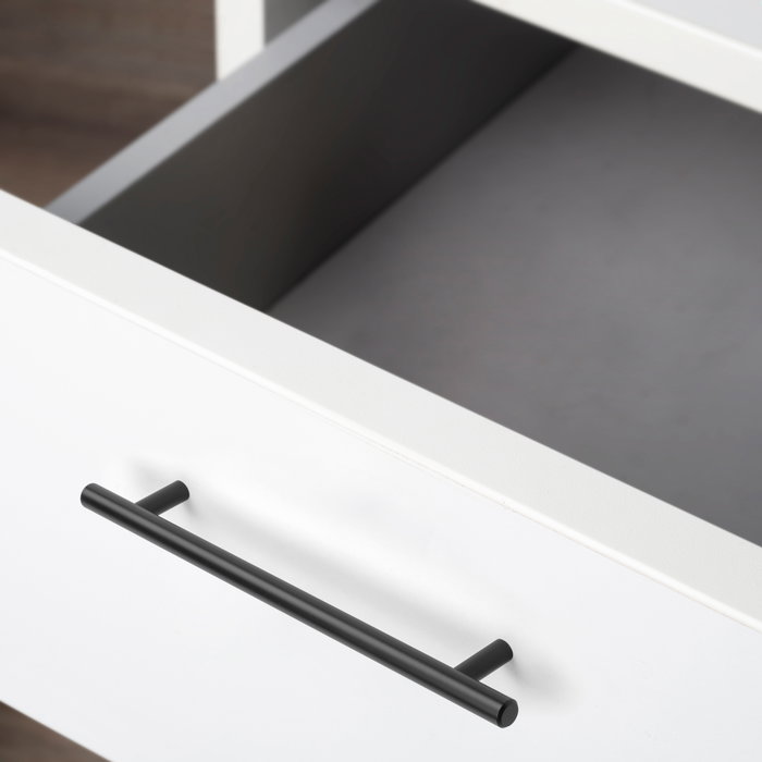 Emuca Lote de 10 tiradores para mueble Orlando, L336mm, intereje 256mm, Acero, Pintado negro Emuca Lote de 10 tiradores para mueble Orlando, L336mm, intereje 256mm, Acero, Pintado negro
