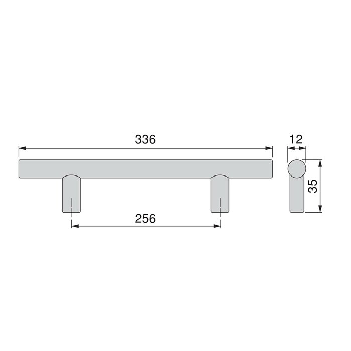 Emuca Lote de 10 tiradores para mueble Orlando, L336mm, intereje 256mm, Acero, Pintado negro Emuca Lote de 10 tiradores para mueble Orlando, L336mm, intereje 256mm, Acero, Pintado negro
