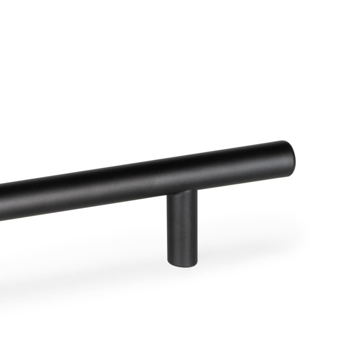 Emuca Lote de 10 tiradores para mueble Orlando, L336mm, intereje 256mm, Acero, Pintado negro Emuca Lote de 10 tiradores para mueble Orlando, L336mm, intereje 256mm, Acero, Pintado negro