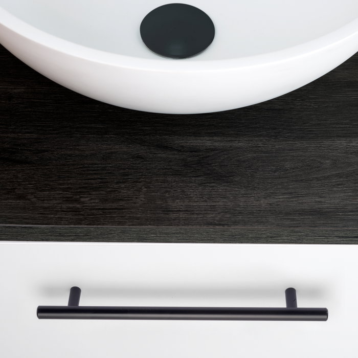 Emuca Lote de 10 tiradores para mueble Orlando, L336mm, intereje 256mm, Acero, Pintado negro Emuca Lote de 10 tiradores para mueble Orlando, L336mm, intereje 256mm, Acero, Pintado negro