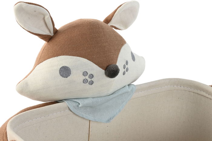 DKD Home Decor Cesta Baby Toy Fibra Trenzada Algodón Natural Azul Marrón 33 x 32.5 x 43 cm Set de 2 DKD Home Decor Cesta Baby Toy Fibra Trenzada Algodón Natural Azul Marrón 33 x 32.5 x 43 cm Set de 2