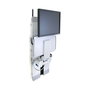 Ergotron StyleView Vertical Lift con Bandeja para Teclado, Ratón y Soporte para Escáner - Soporte de Pared para Pantallas hasta 61 cm (24 Pulgadas), Blanco