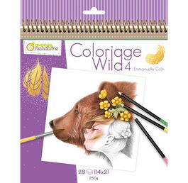 Libro De Colorear Avenue Mandarine Coloriage Wild 4 250G 28H