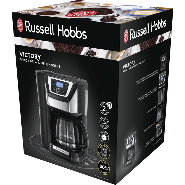 Russell Hobbs Victory Grind & Brew 22000-56 con Molinillo y Jarra de Vidrio Russell Hobbs Victory Grind & Brew 22000-56 con Molinillo y Jarra de Vidrio