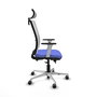 PIQUERAS Y CRESPO Silla de oficina Haches con mecanismo Sincro/Traslack Azul claro y Blanco