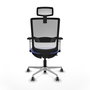 PIQUERAS Y CRESPO Silla de oficina Haches con mecanismo Sincro/Traslack Azul claro y Blanco