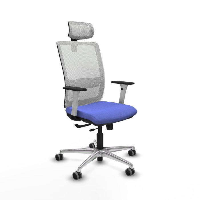 PIQUERAS Y CRESPO Silla de oficina Haches con mecanismo Sincro/Traslack Azul claro y Blanco PIQUERAS Y CRESPO Silla de oficina Haches con mecanismo Sincro/Traslack Azul claro y Blanco