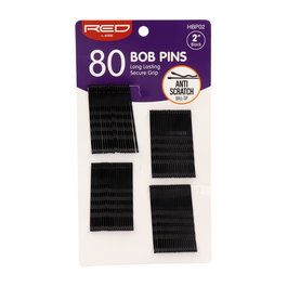 Red Kiss Bob PinS Pasador 2" 80 Piezas Color Negro