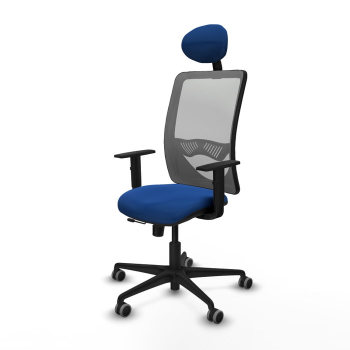 PIQUERAS Y CRESPO Silla de oficina Zulema con mecanismo Sincro/Traslack Azul y Gris