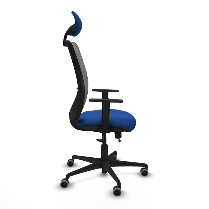 PIQUERAS Y CRESPO Silla de oficina Zulema con mecanismo Sincro/Traslack Azul y Gris