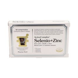 Pharma Nord Activecomplex Selenio+Zinc 60 Comprimidos para Piel, Cabello, Uñas y Sistema Inmune