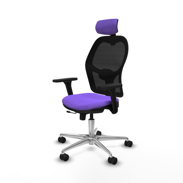 PIQUERAS Y CRESPO Silla de oficina Jorquera con mecanismo Sincro/Traslack, Lila y Negro PIQUERAS Y CRESPO Silla de oficina Jorquera con mecanismo Sincro/Traslack, Lila y Negro
