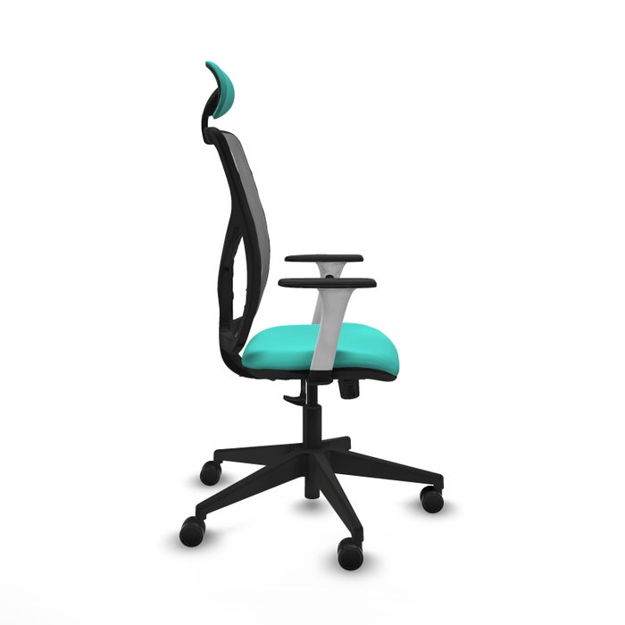 PIQUERAS Y CRESPO Silla de oficina Motilla con mecanismo Sincro, Turquesa y Gris PIQUERAS Y CRESPO Silla de oficina Motilla con mecanismo Sincro, Turquesa y Gris