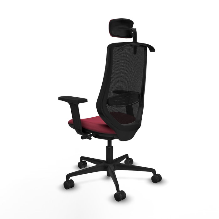 PIQUERAS Y CRESPO Silla de oficina Mardos Granate y Negro con mecanismo Sincro/Traslack