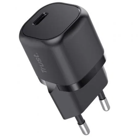 Trust Cargador de pared 25205 USB-C 20W compatible con PD y PPS 3A negro