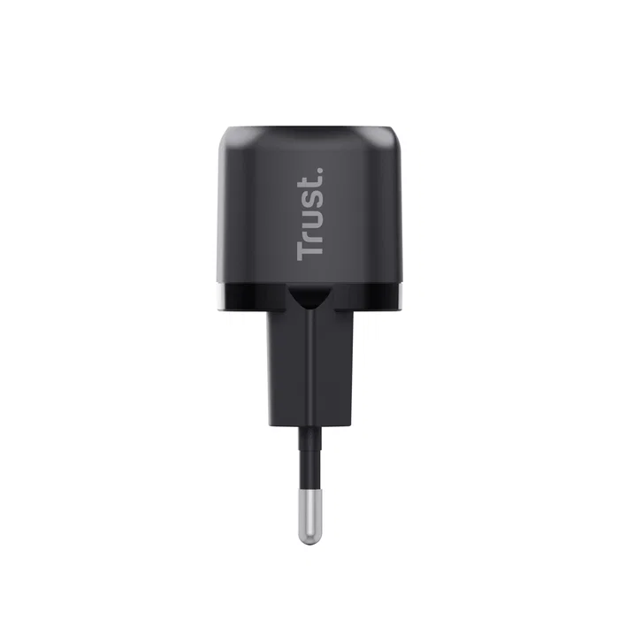 Trust Maxo Cargador Pared USB-C 20W Compatible PD y PPS - Negro - Modelo 25205 - Enchufe UE