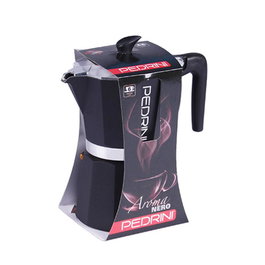 Pedrini Cafetera 6 Tazas Pintura Aluminio Gris Oscuro - Modelo 9114-8