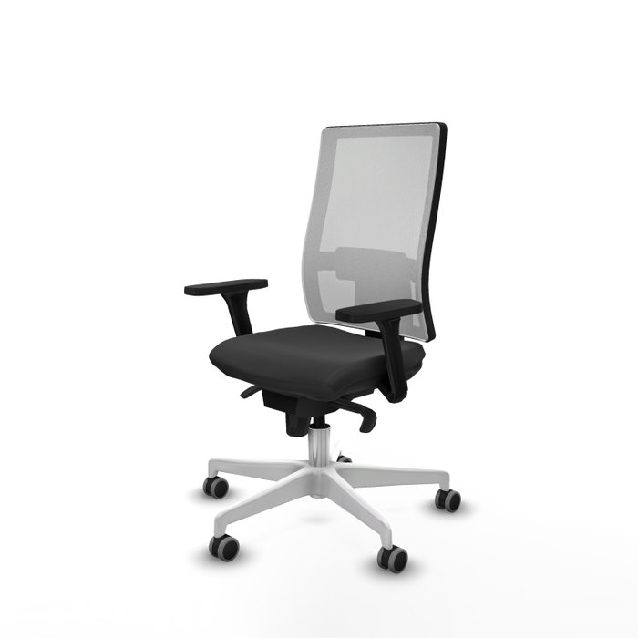 PIQUERAS Y CRESPO Silla de oficina Horna con mecanismo Sincro, Gris oscuro y Blanco PIQUERAS Y CRESPO Silla de oficina Horna con mecanismo Sincro, Gris oscuro y Blanco