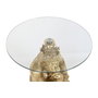 DKD Home Decor Mesita Auxiliar GORILA Resina y Cristal Dorado