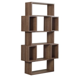 Hanah Home Estantería Roble Oscuro Moderna Elegancia 84x160x30cm