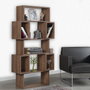 Hanah Home Estantería Roble Oscuro Moderna Elegancia 84x160x30cm