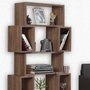 Hanah Home Estantería Roble Oscuro Moderna Elegancia 84x160x30cm