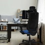 PIQUERAS Y CRESPO Silla de oficina Mardos con mecanismo Sincro, Blanco y Negro