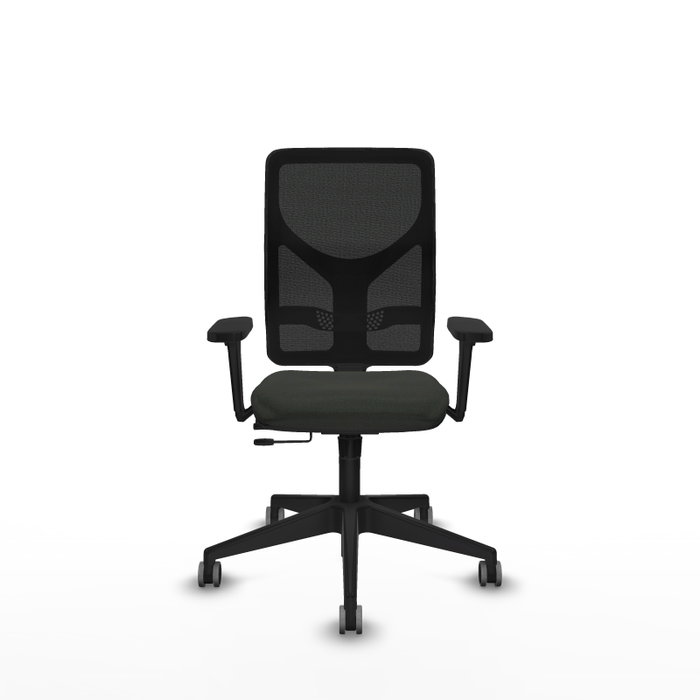 PIQUERAS Y CRESPO Silla de oficina Motilla con mecanismo Sincro/Traslack y Brazos 3D, Negro