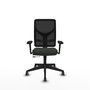 PIQUERAS Y CRESPO Silla de oficina Motilla con mecanismo Sincro/Traslack y Brazos 3D, Negro