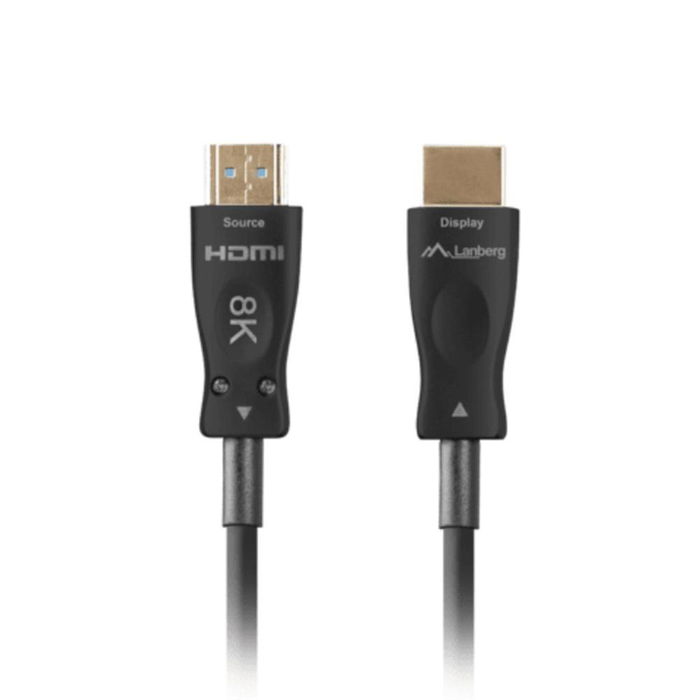 Lanberg Cable HDMI V2.1 50 metros, 8K @ 48Gbps, 5K, Alta Velocidad, HDR, Ethernet, Conectores Dorados, 7680x4320, Aoc Lanberg Cable HDMI V2.1 50 metros, 8K @ 48Gbps, 5K, Alta Velocidad, HDR, Ethernet, Conectores Dorados, 7680x4320, Aoc