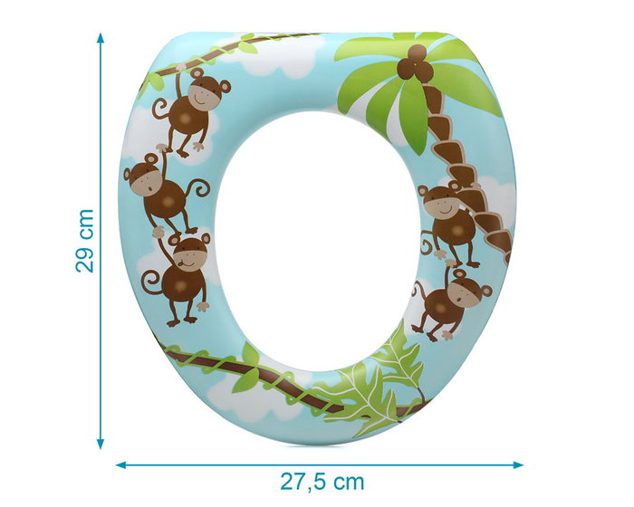 KioKids Reductor WC Monos Niños +12 Meses Acolchado Higiénico Fácil Limpieza Plástico Multicolor KioKids Reductor WC Monos Niños +12 Meses Acolchado Higiénico Fácil Limpieza Plástico Multicolor