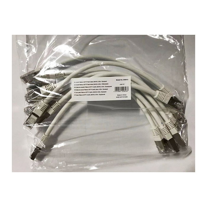 EQUIP 645613 Cable de Red Cat6A S/FTP 0.25m Blanco - Pack 10 Unidades